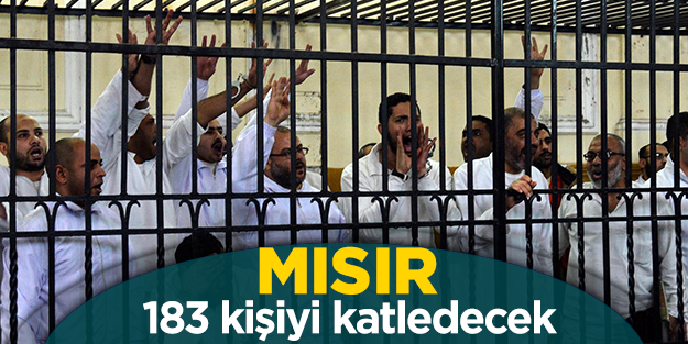 Mısır'da 183 kişiye idam cezası