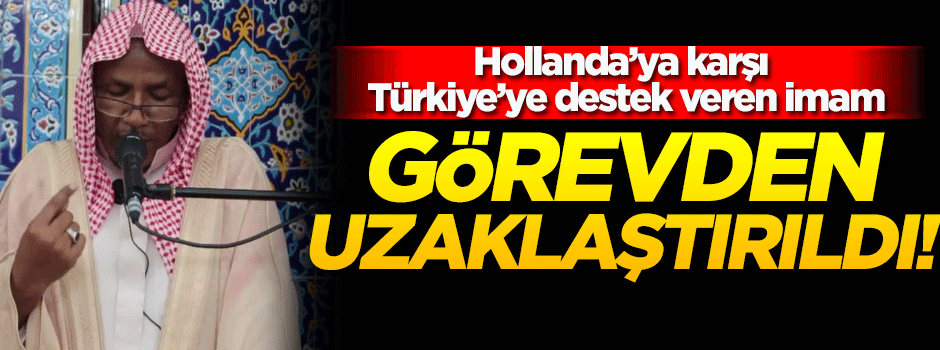 Mısır'da Türkiye'ye destek veren imama "uzaklaştırma"