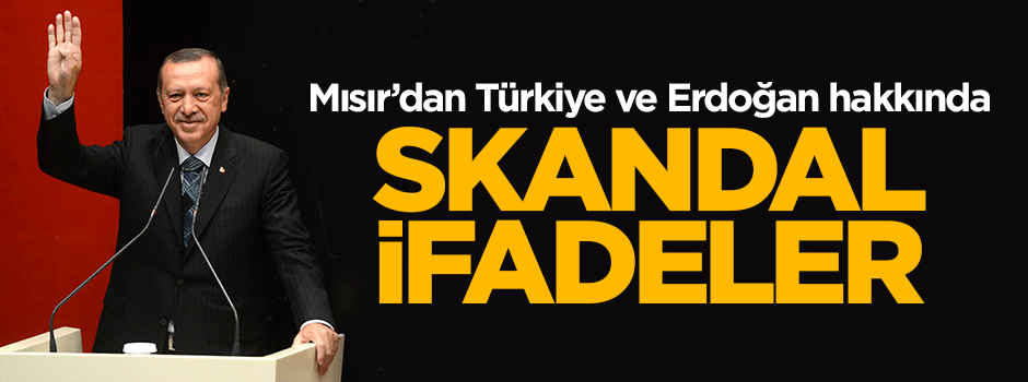 Mısır'dan Erdoğan'a skandal ifadeler!