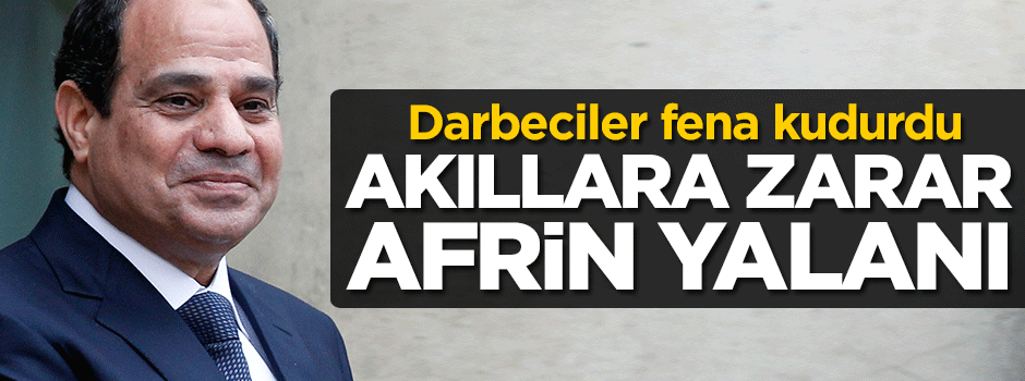 Mısır'dan skandal Afrin yalanı