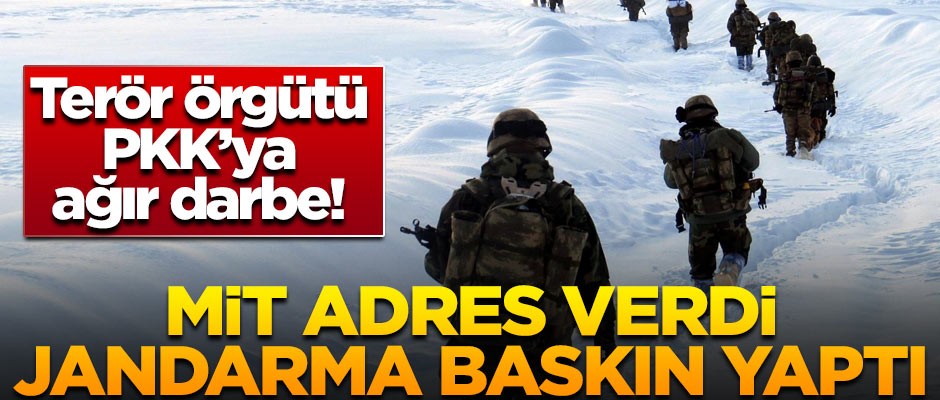 MİT adres verdi, Jandarma baskın yaptı! Terör örgütüne ağır darbe