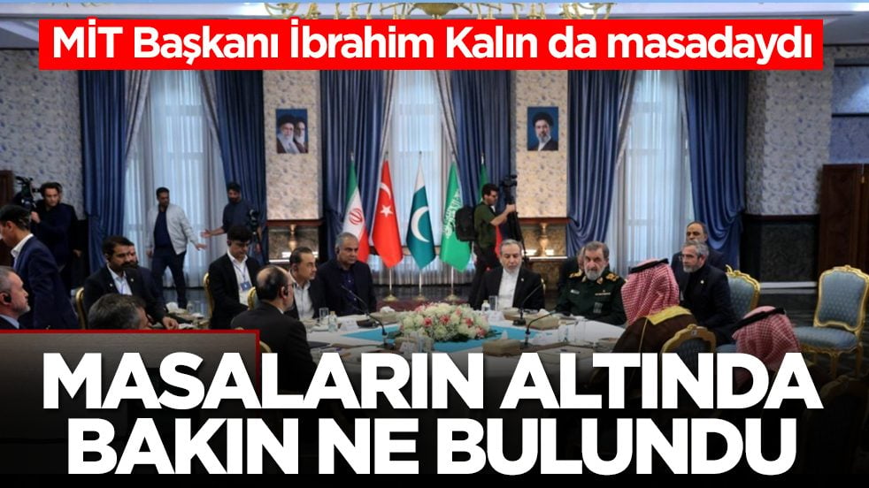 MİT Başkanı İbrahim Kalın da masadaydı: Masalarının altında bakın ne bulundu