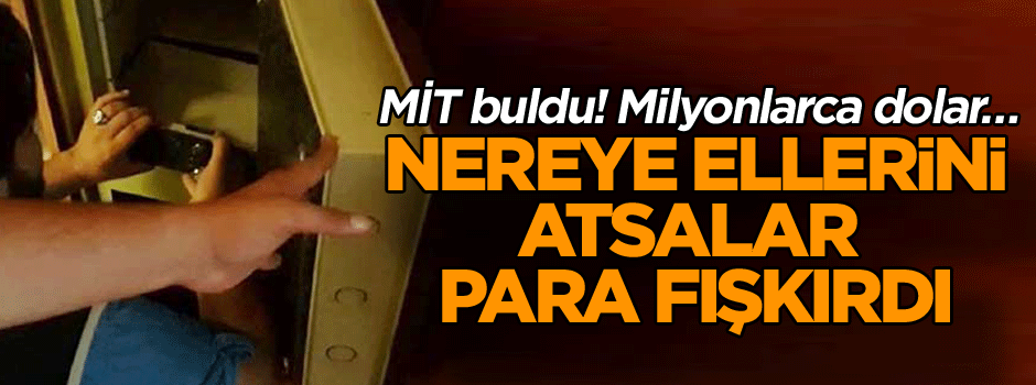 MİT buldu! Milyonlarca dolar… Nereye ellerini atsalar! Para fışkırdı
