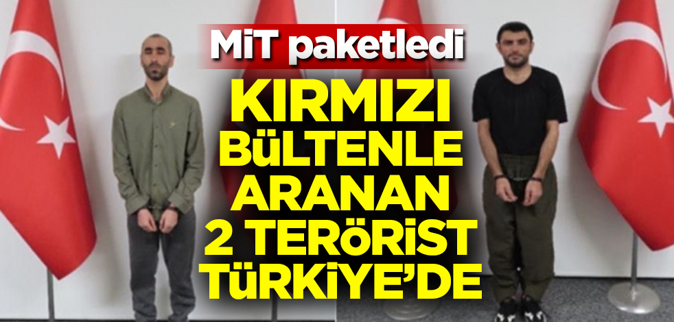 MİT paketleyip getirdi! Kırmızı bültenle aranan 2 terörist Türkiye'de