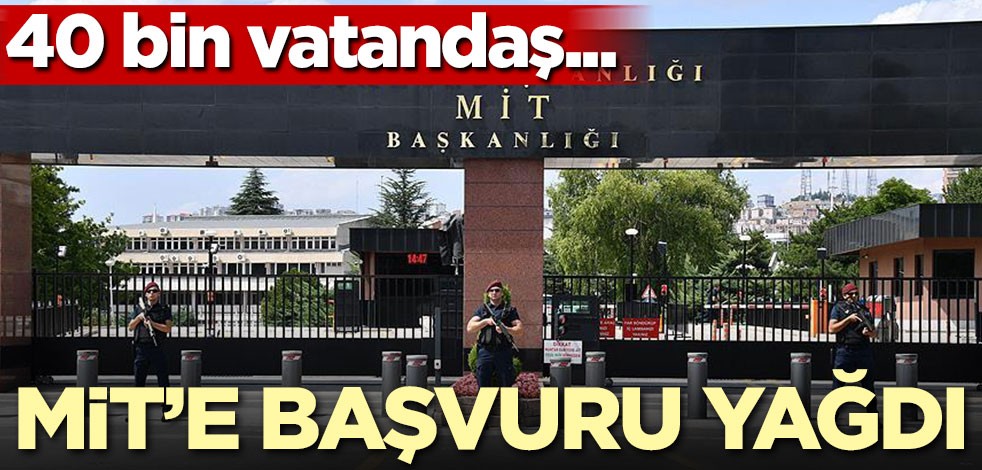 MİT'e başvuru yağdı! Tam 40 bin vatandaş...