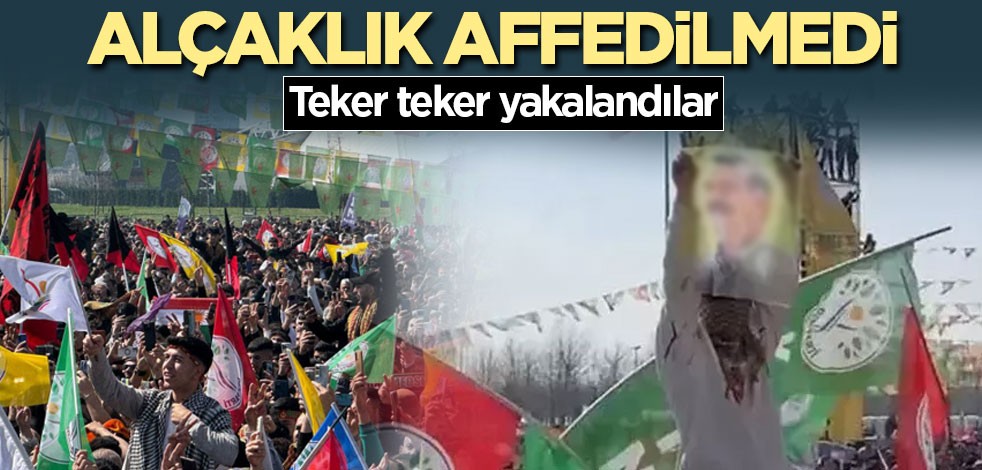 Mitingdeki skandal görüntü affedilmedi! Gözaltına alındılar