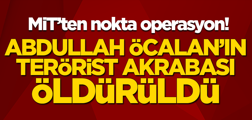 MİT’ten nokta operasyonu! Abdullah Öcalan’ın terörist akrabası öldürüldü