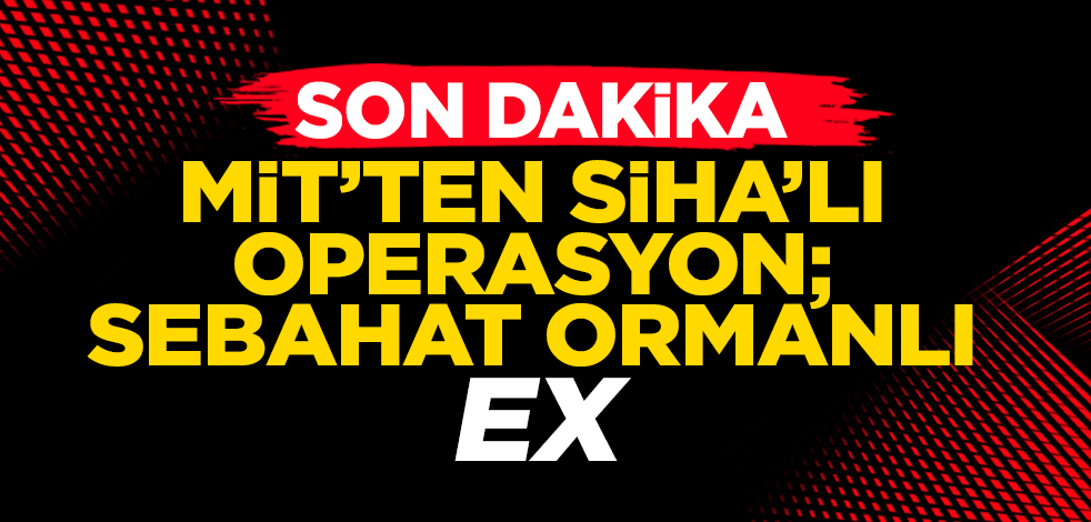 MİT'ten SİHA'larla operasyon: Sebahat Ormanlı etkisiz hale getirildi!