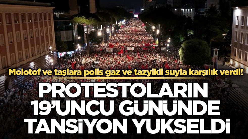 Molotof ve taşlara polis gaz ve tazyikli suyla karşılık verdi! Protestoların 19’uncu gününde tansiyon yükseldi