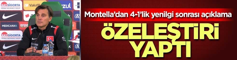 Montella’dan 4-1’lik yenilgi sonrası özeleştiri: Islıklanmayı hak ettik