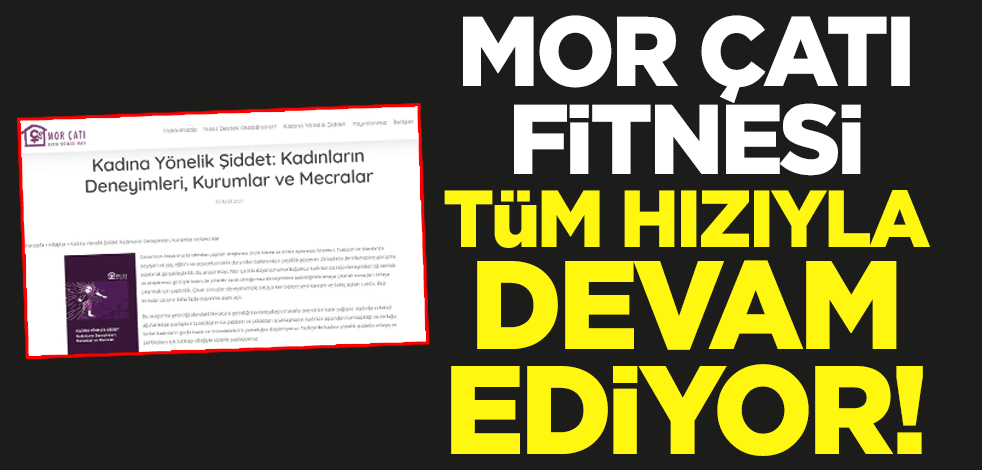 Mor Çatı fitnesi tüm hızıyla devam ediyor! Kadına Yönelik Şiddet: Kadınların Deneyimleri, Kurumlar ve Mecralar araştırması" yayınlandı!