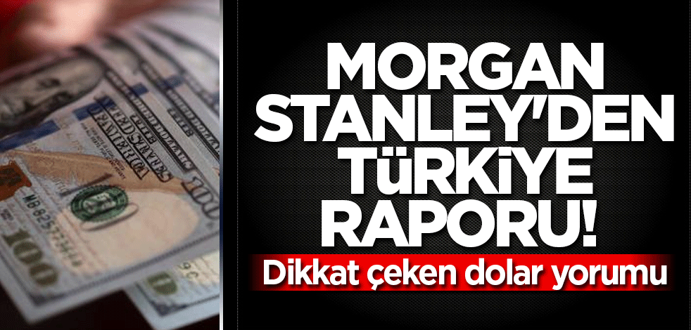 Morgan Stanley'den Türkiye raporu! Dikkat çeken dolar yorumu