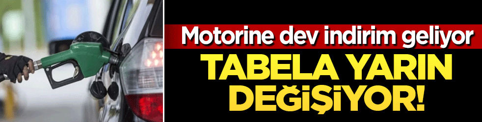 Motorine dev indirim geliyor: Tabela yarın değişiyor!