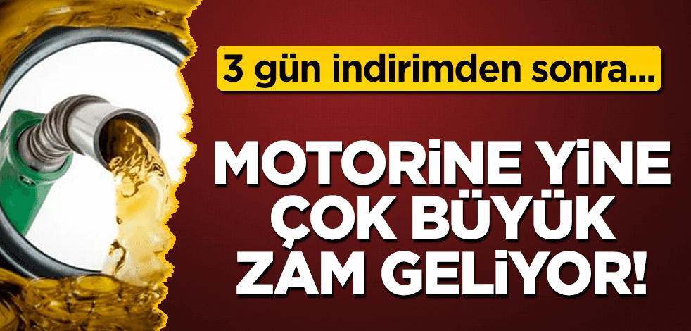 Motorine yine büyük zam geliyor!
