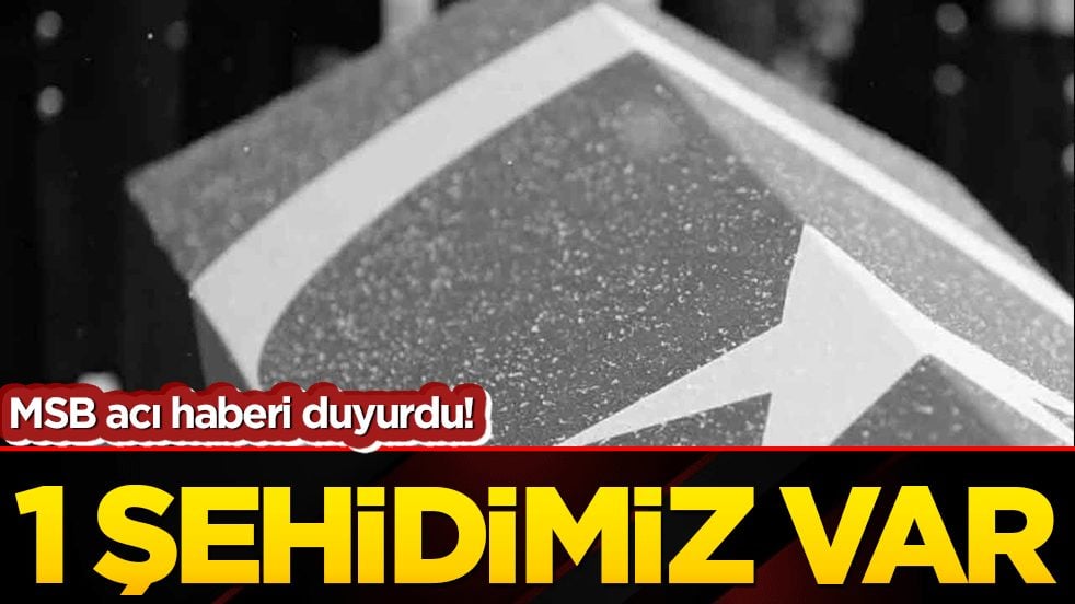 MSB acı haberi duyurdu! 1 şehidimiz var