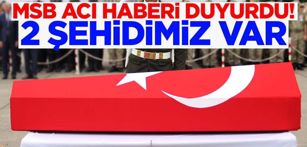 MSB acı haberi duyurdu! 2 askerimiz şehit oldu