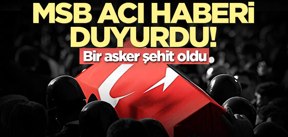 MSB acı haberi duyurdu! Bir asker şehit oldu
