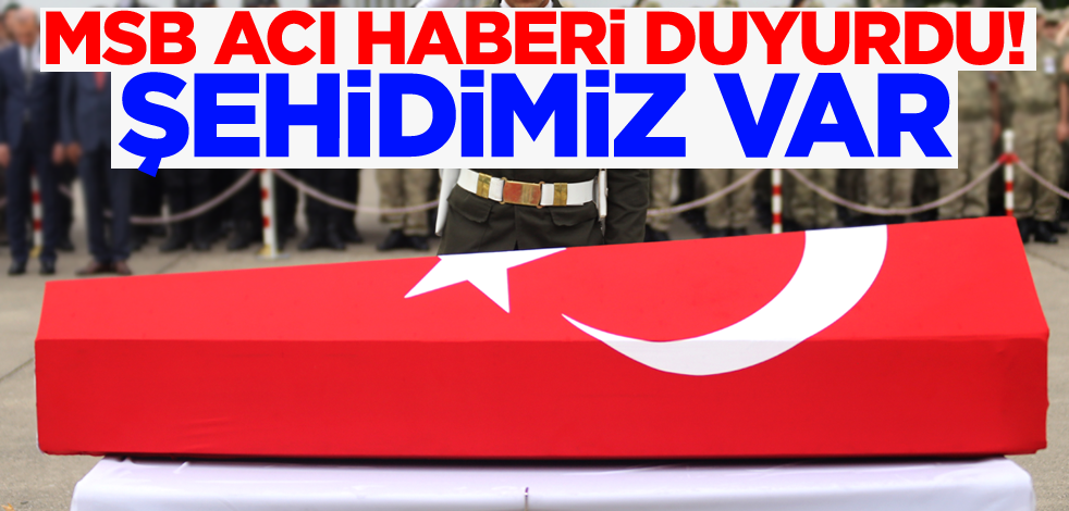 MSB acı haberi duyurdu! Bir askerimiz şehit oldu