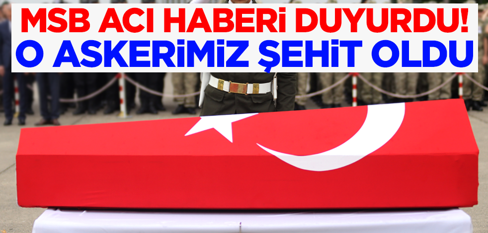 MSB acı haberi duyurdu! O askerimiz şehit oldu