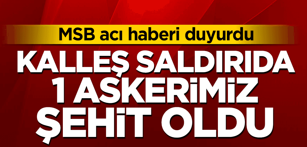 MSB acı haberi duyurdu! Şehidimiz var