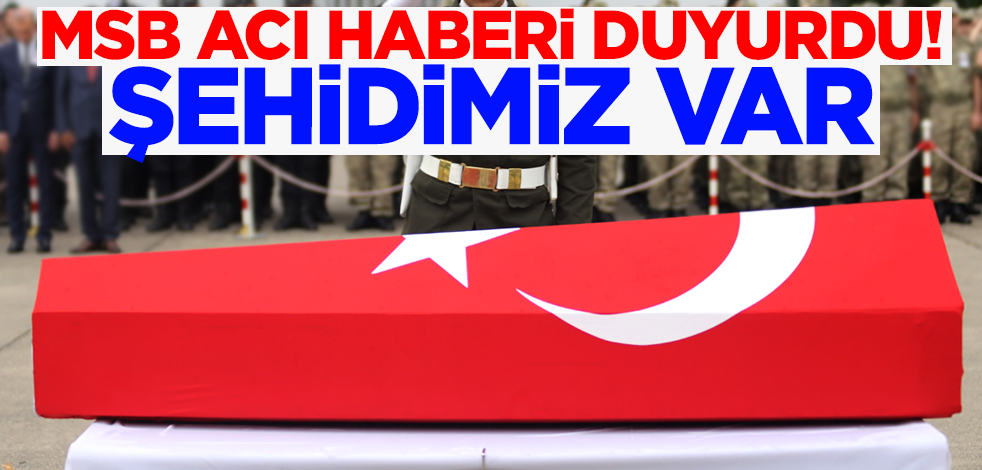 MSB acı haberi duyurdu! Şehidimiz var