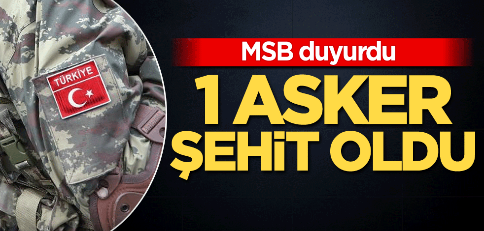 MSB duyurdu: 1 asker şehit oldu