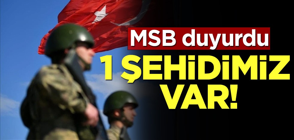 MSB duyurdu: 1 şehidimiz var!