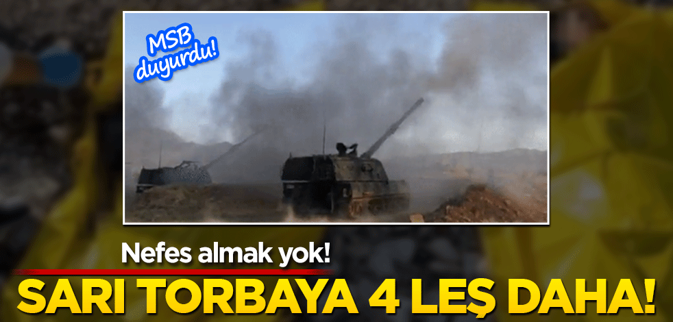 MSB duyurdu! 4 terörist etkisiz hale getirildi