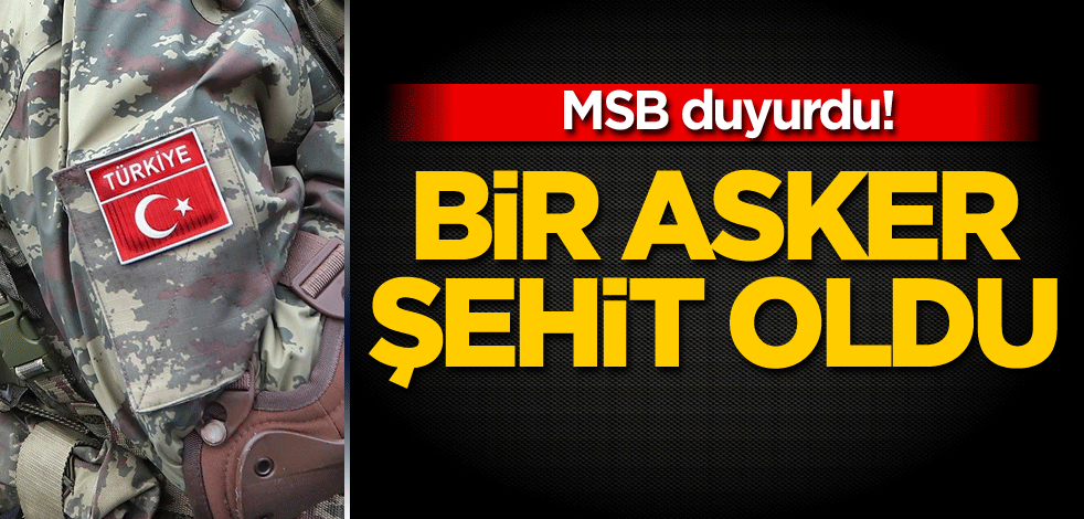 MSB duyurdu! Bir asker şehit oldu