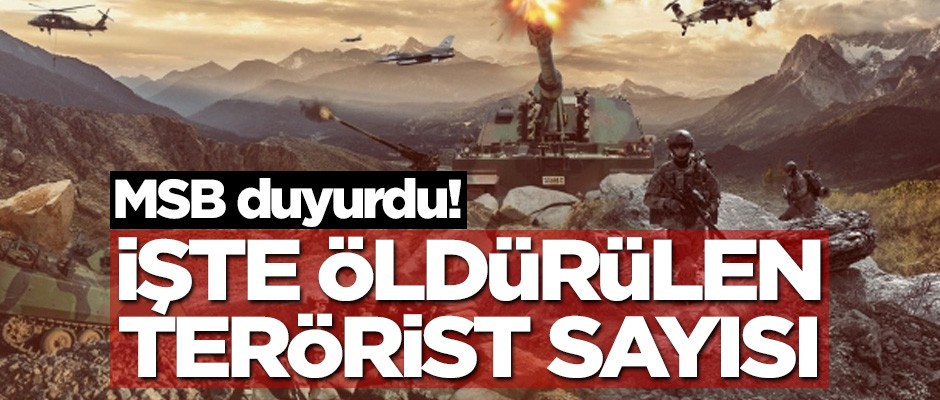 MSB duyurdu! İşte etkisiz hale getirilen terörist sayısı