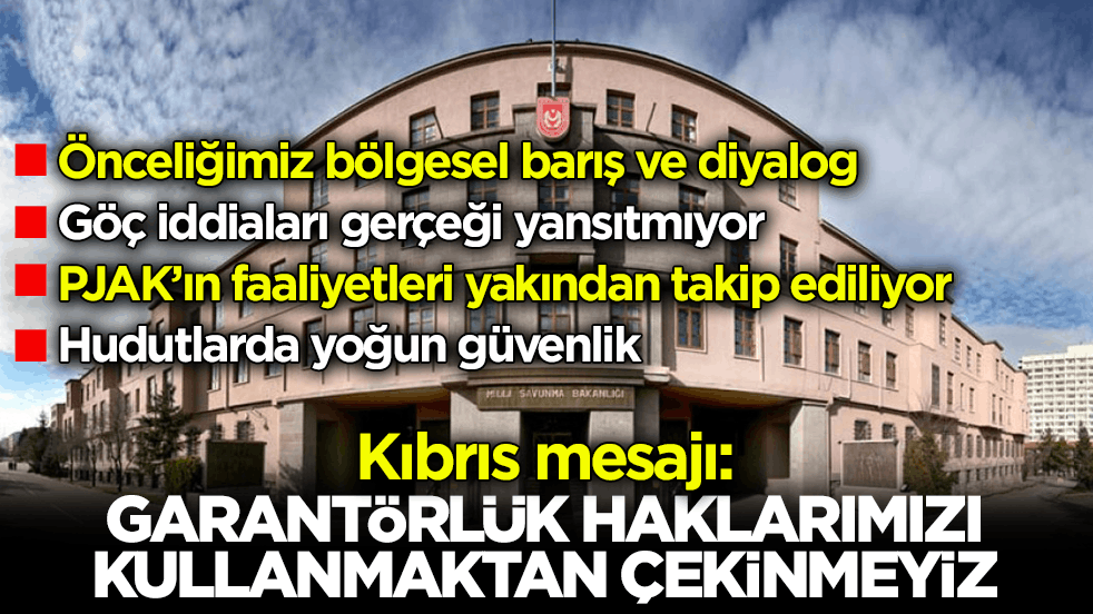 MSB’den flaş açıklamalar