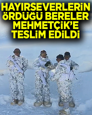 MSB paylaştı: Hayırseverlerin ördüğü bereler Mehmetçik'e teslim edildi