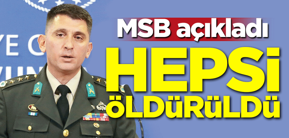 MSB'den açıklama! Öldürüldüler