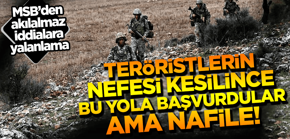 MSB'den 'TSK, operasyonda çevreye zarar veriyor' iddialarına yalanlama