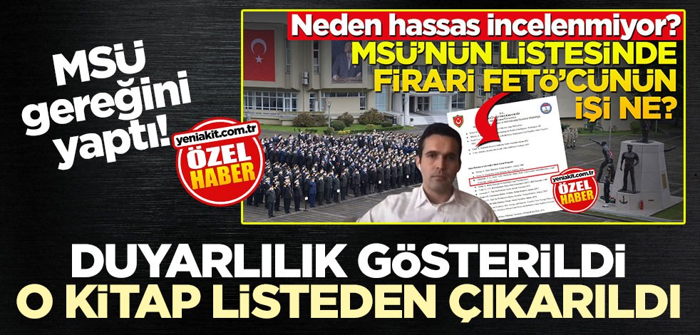 MSÜ gereğini yaptı! Duyarlılık gösterildi o kitap listeden çıkarıldı