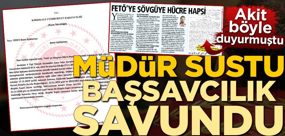 Müdür sustu başsavcılık savundu