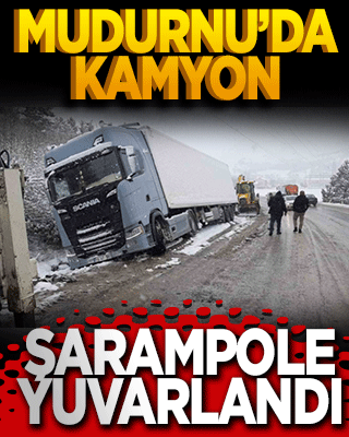 Mudurnu'da kamyon şarampole devrildi: 1 yaralı