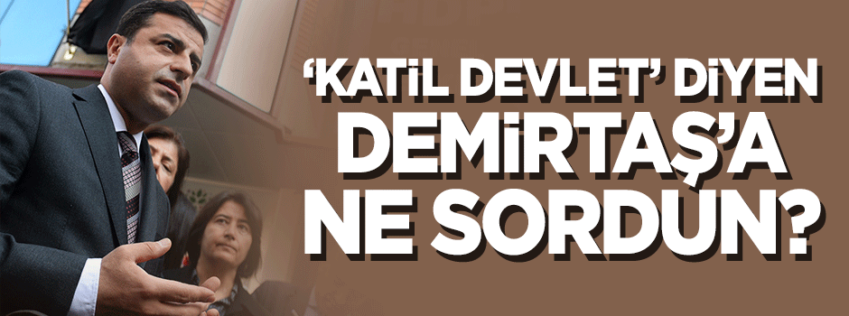 Müezzinoğlu: 'Katil devlet' diyen Demirtaş'a ne sordun