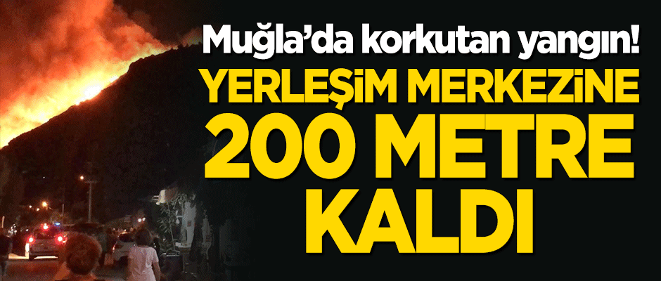 Muğla'da korkutan yangın! Yerleşim yerlerine 200 metre kaldı