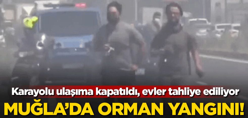 Muğla'da orman yangını! Karayolu ulaşıma kapatıldı, evler tahliye ediliyor