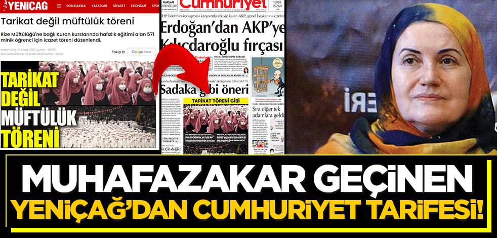 Muhafazakar geçinen Yeniçağ'dan Cumhuriyet tarifesi!