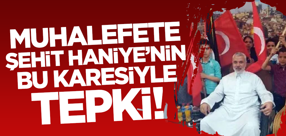 Muhalefete şehit Haniye'nin paylaştığı o fotoğraf karesiyle tepki!