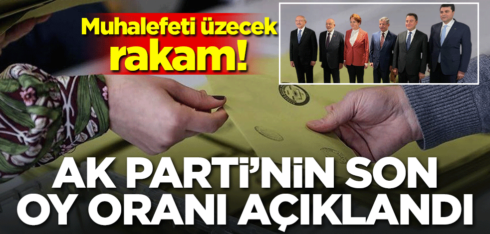 Muhalefeti üzecek rakam! AK Parti'nin son oy oranı açıklandı