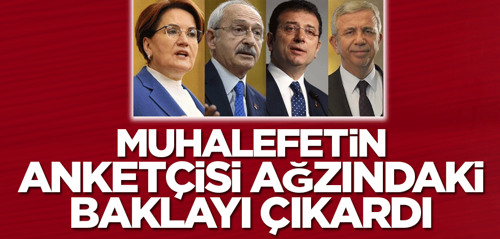 Muhalefetin anketçisi ağzındaki baklayı çıkardı