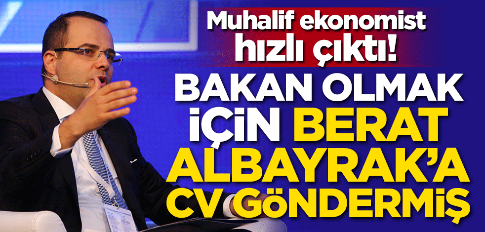 Muhalif ekonomist hızlı çıktı! Bakan olmak için Berat Albayrak'a CV göndermiş