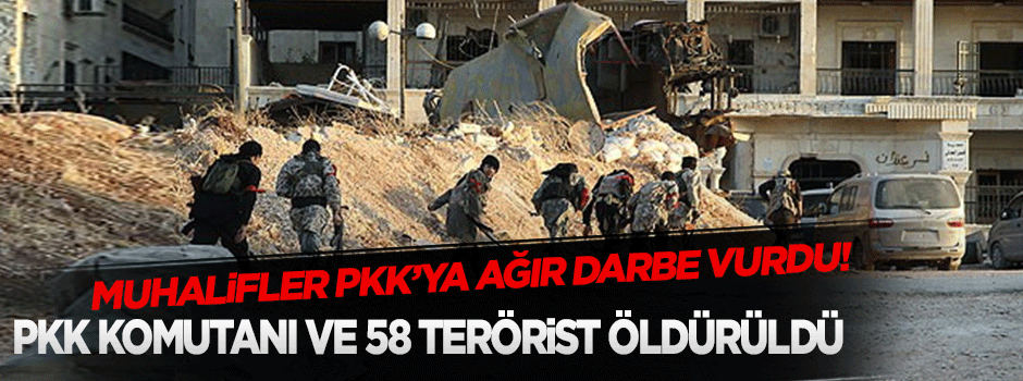 Muhalifler, Şeyh Maksut bölgesinde 58 PKK'lı teröristi ve komutanlarını öldürdü