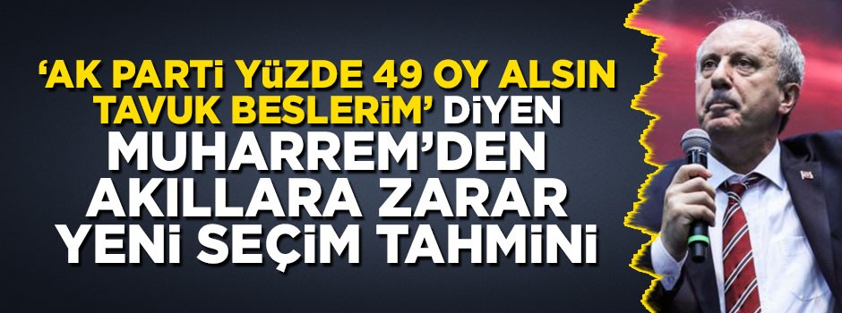 Muharrem İnce kendi kendine gaz verdi: İlk turda alacağım