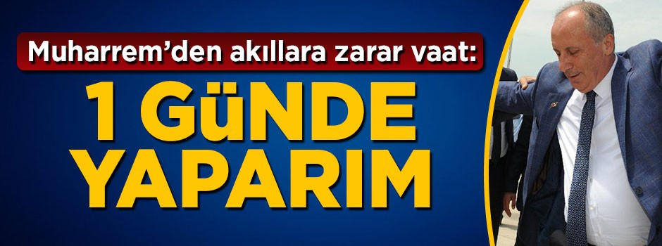 Muharrem İnce'den '1 günde doları düşürürüm' vaadi