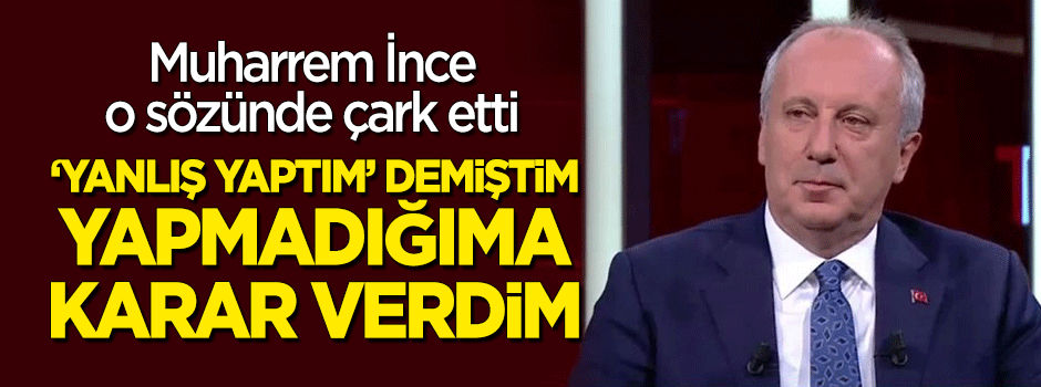 Muharrem İnce'den 'apolet' açıklaması: Yanlış yapmadım