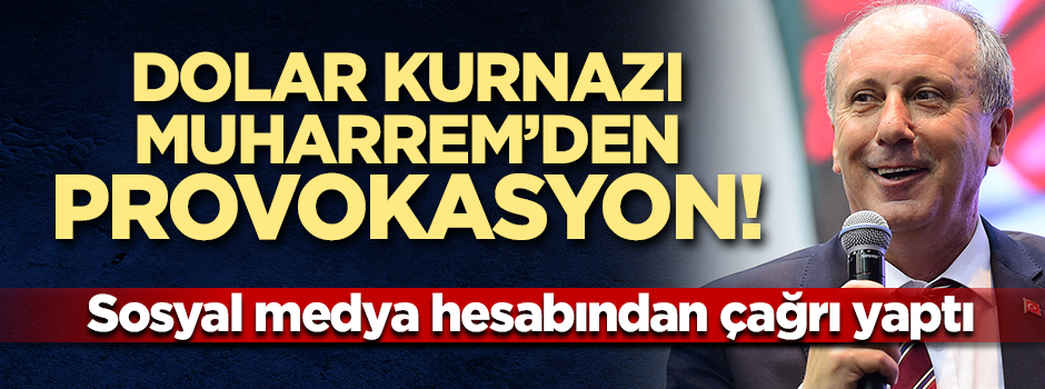 Muharrem İnce'den dolar kurnazlığı... Provokatif çağrı!